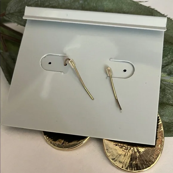 Daisy Fuentes Shimmering Gold Oval Earrings - Picture 3 of 3